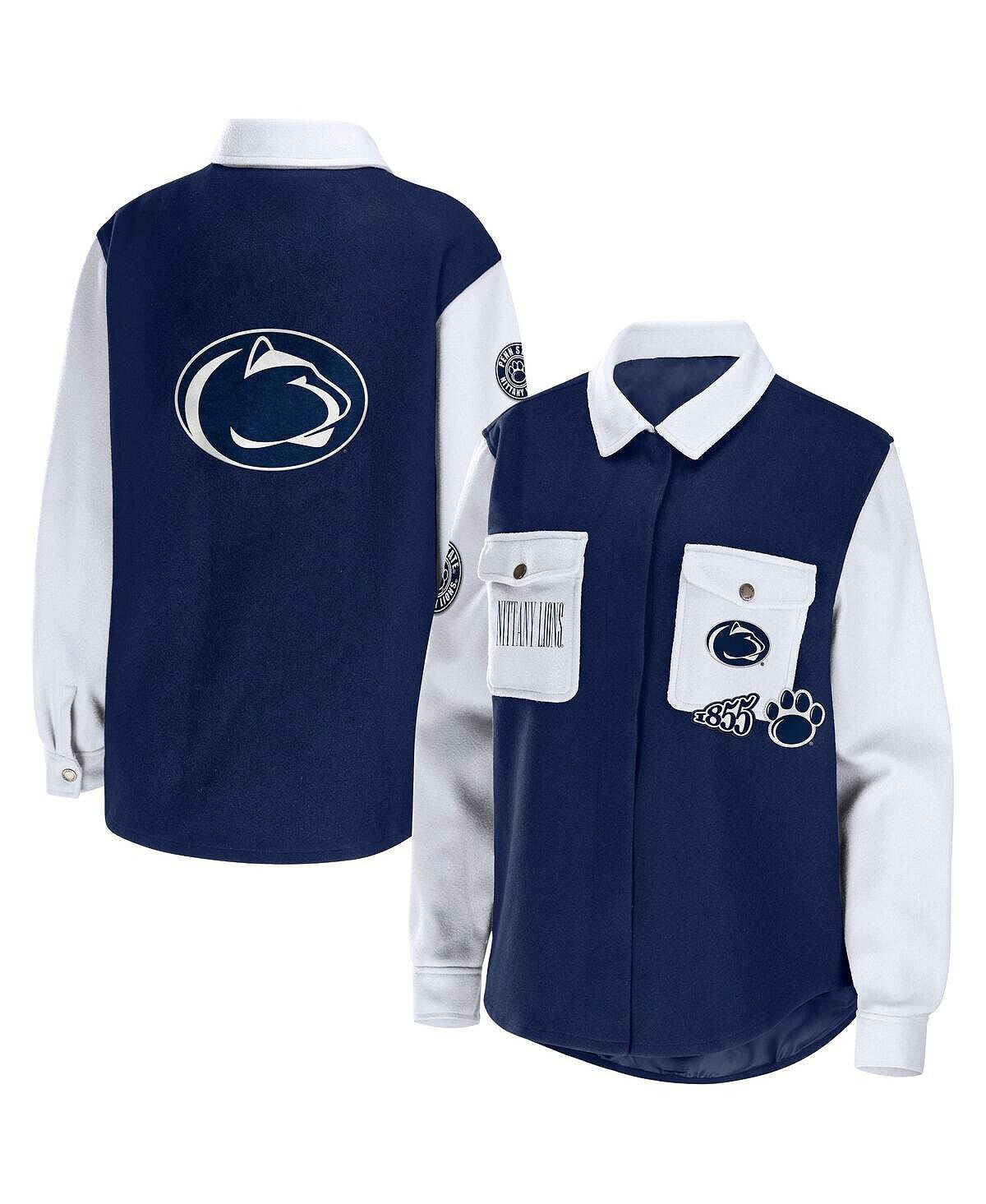 

Женская темно-синяя куртка-рубашка на пуговицах Penn State Nittany Lions WEAR by Erin Andrews, темно-синий