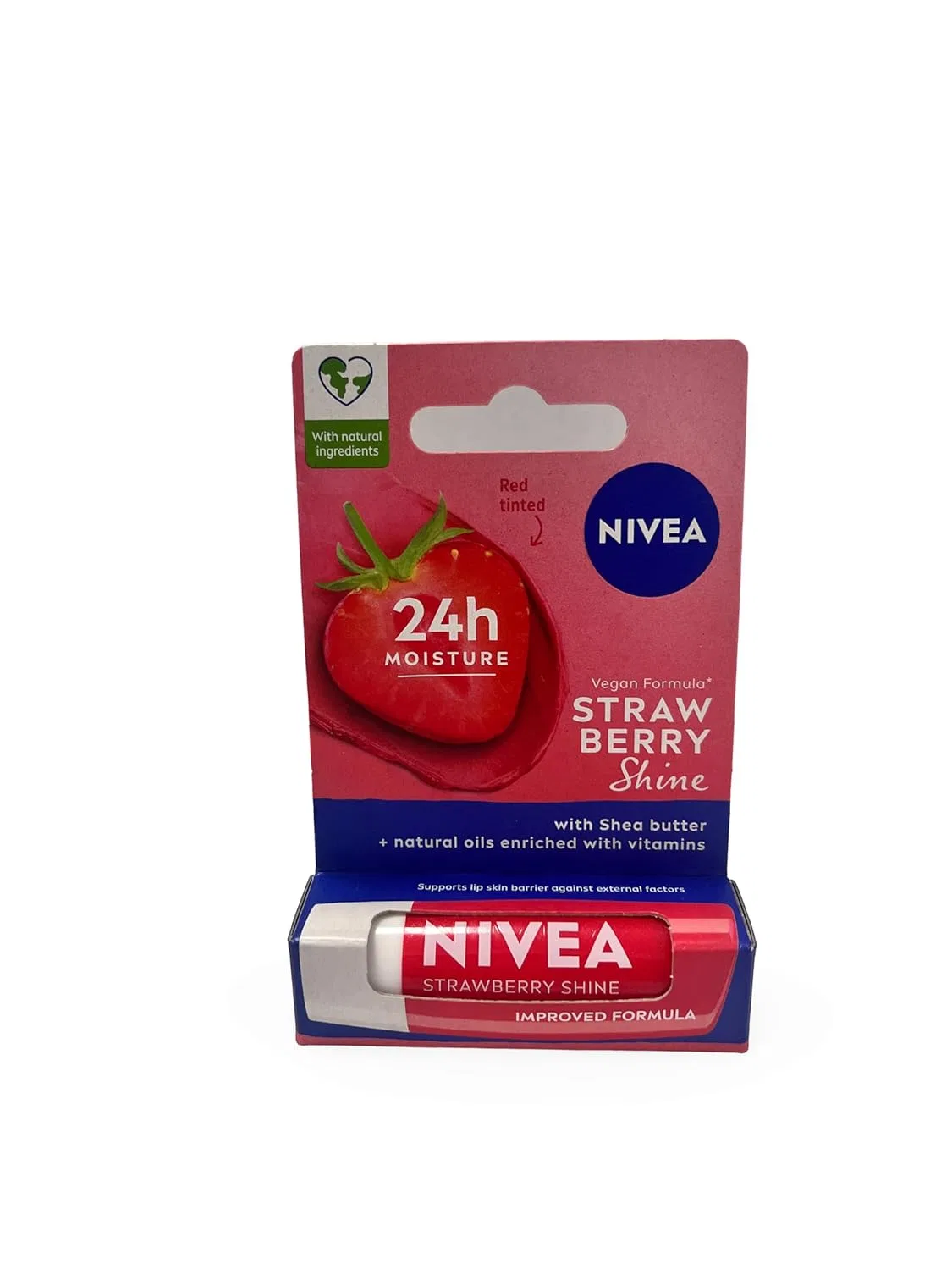 Увлажняющая помада NIVEA Strawberry Shine с маслом ши, 4.8 г Nivea