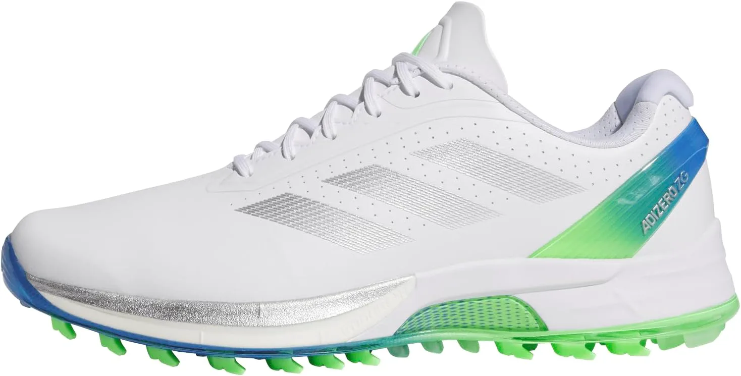 Мужские гольф-кроссовки Adidas Adizero ZG без шипов, белый/металлик