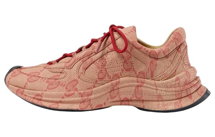 Кроссовки женские Gucci Run Lace-up, розово-бежевый