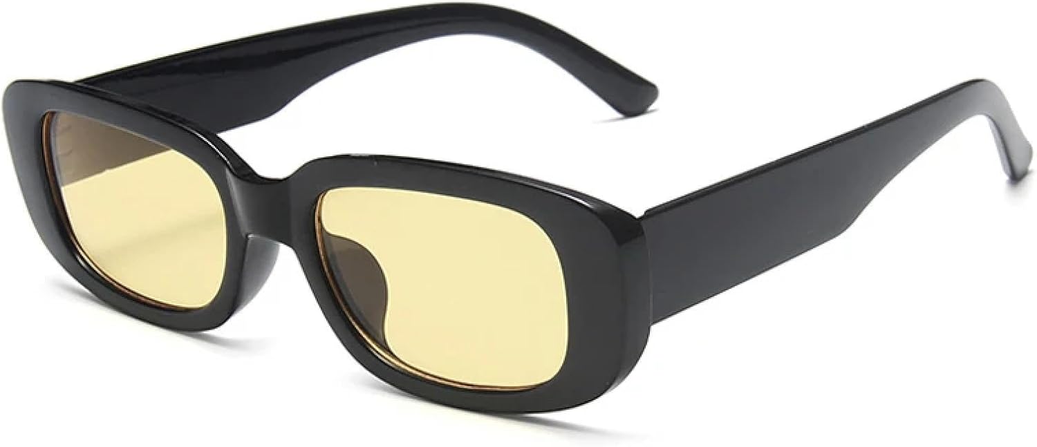 

Солнцезащитные очки с защитой от УФ-излучения UV400 | Маленький размер, разноцветные линзы с леопардовым принтом | Для женщин и мужчин, для занятий спортом на открытом воздухе и вождения DSVIGF, Black-yellow