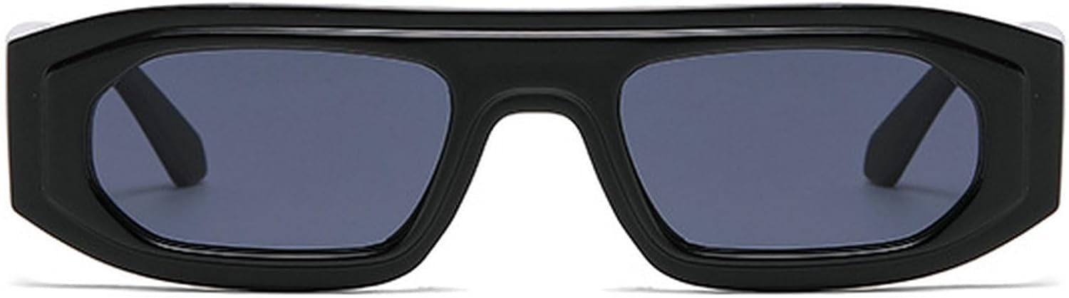 

Модные маленькие прямоугольные солнцезащитные очки для женщин, винтажные квадратные солнцезащитные очки для мужчин и женщин, очки с защитой от УФ-излучения UV400 mincl, Black