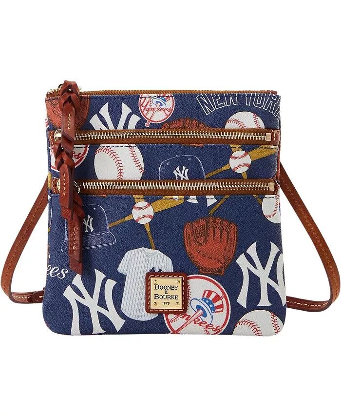 

Женская сумка через плечо New York Yankees Game Day с тройной молнией Dooney & Bourke, мультиколор