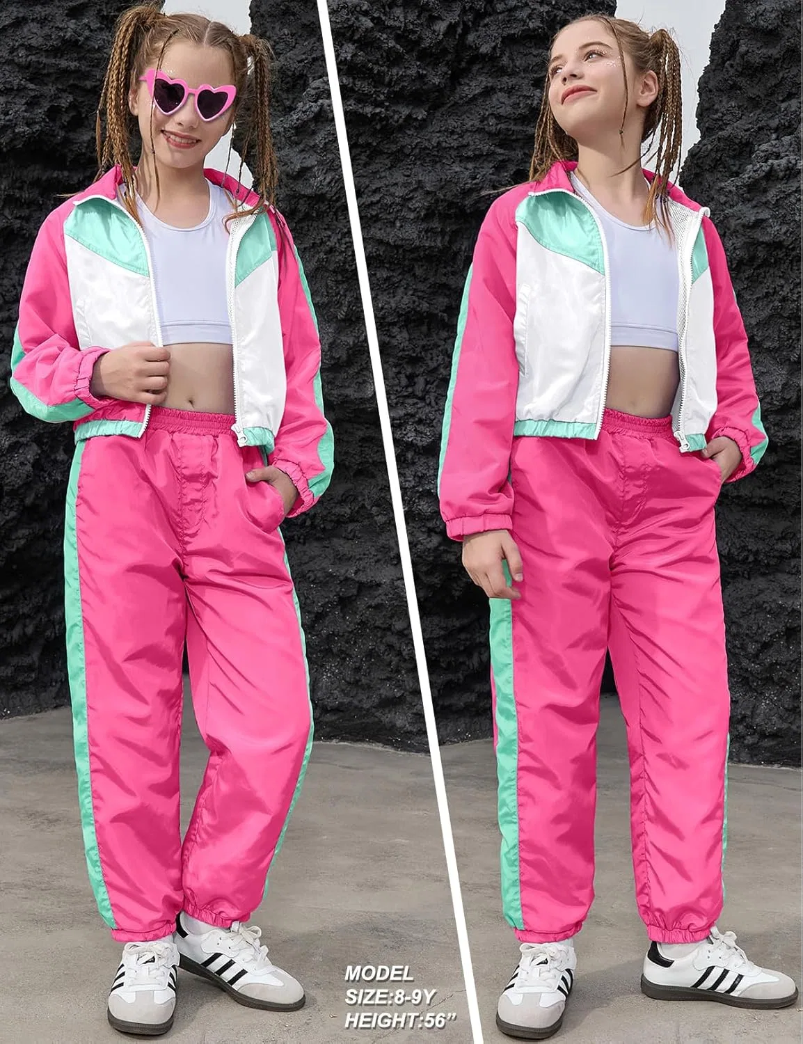 Спортивный костюм для девочек Perfashion, куртка и брюки, Hot Pink — фото 4