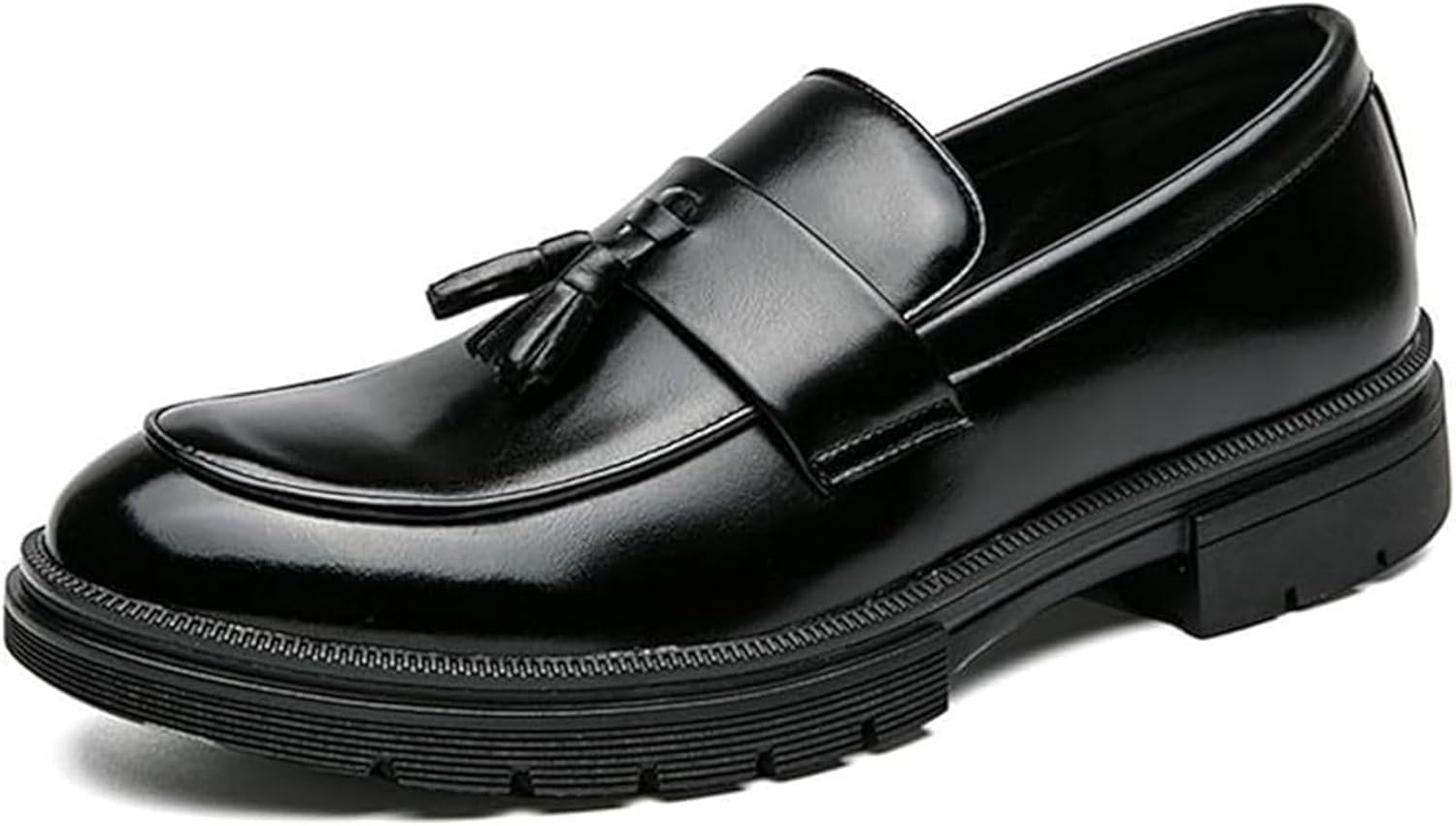 

Мужские кожаные лоферы, премиальные противоскользящие туфли, повседневная бизнес-туфли для офисной работы Xinduoyu, черный