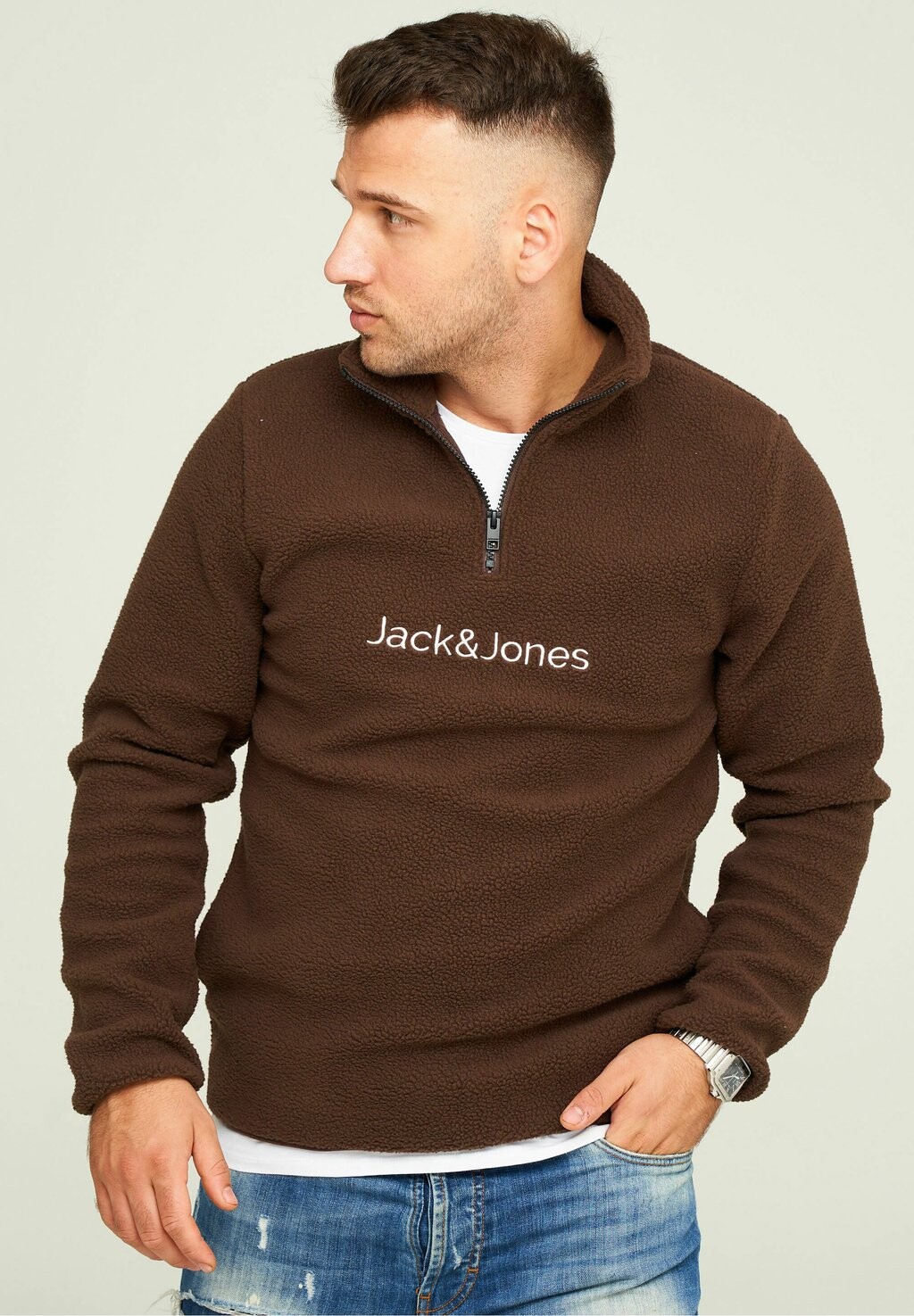 

Флисовый свитер VESPER Jack & Jones, цвет chocolate brown