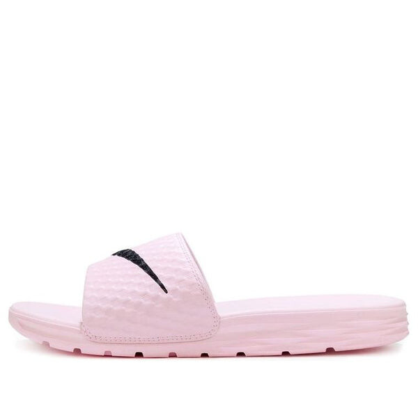 Тапочки benassi solarsoft 'peism pink black' Nike, розовый