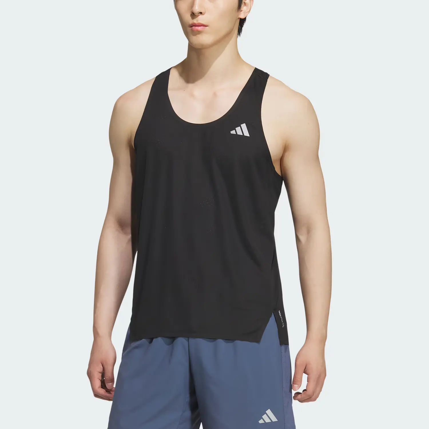 Майка Climacool SS25 мужская Adidas, черный/серебристо-серый — фото 2