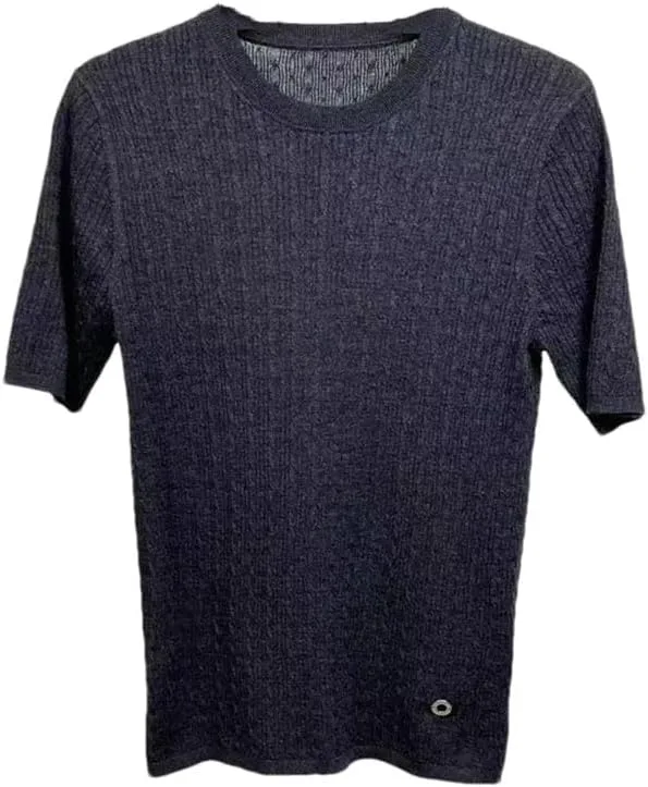 

Женская вязаная футболка с коротким рукавом