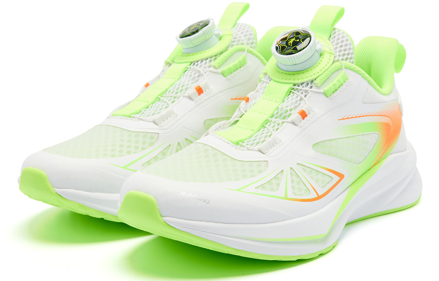 QIAODAN Легкие, дышащие, амортизирующие, низкие детские кроссовки Light Speed 2.0 Jordan White Origin Green — фото 3