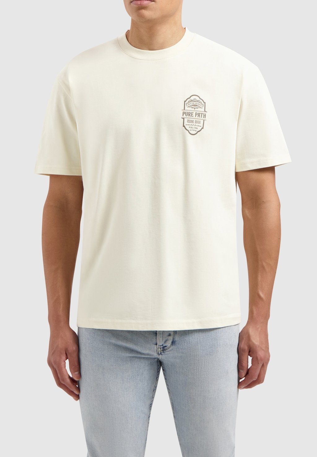 

Футболка с принтом CREWNECK Pure Path, песочный