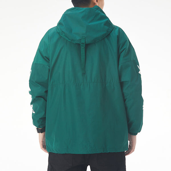 Куртка adidas originals Regen Wbreaker Windproof Hooded Jacket Green, зеленый — фото 4