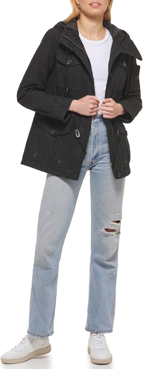 Женская куртка Levi's легкая хлопковая, черный — фото 3