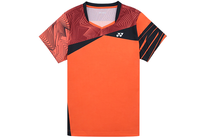 

YONEX SS22 Обычная женская футболка оранжево-красного цвета