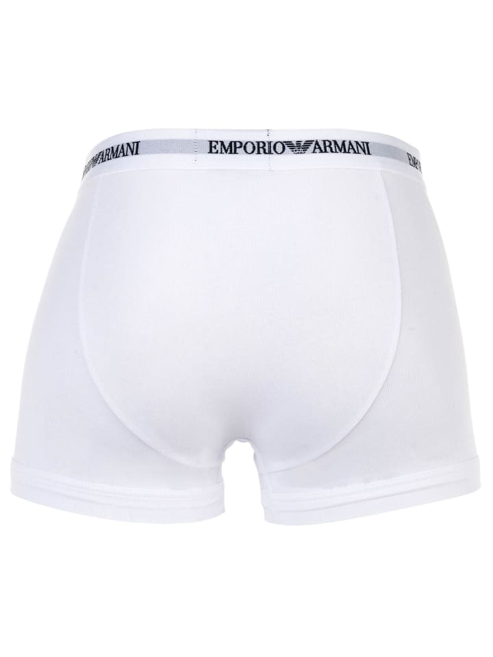 Emporio Armani Комплект из 3 боксерских трусов белого цвета — фото 3