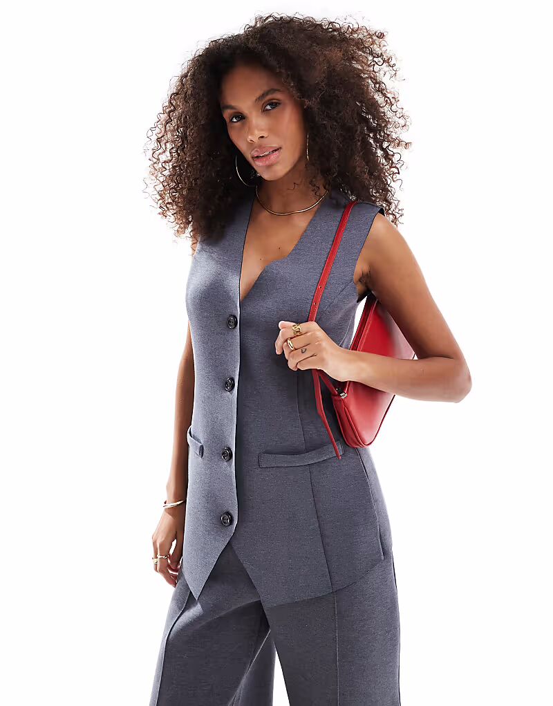 

Топ-комбинезон ASOS DESIGN серого цвета