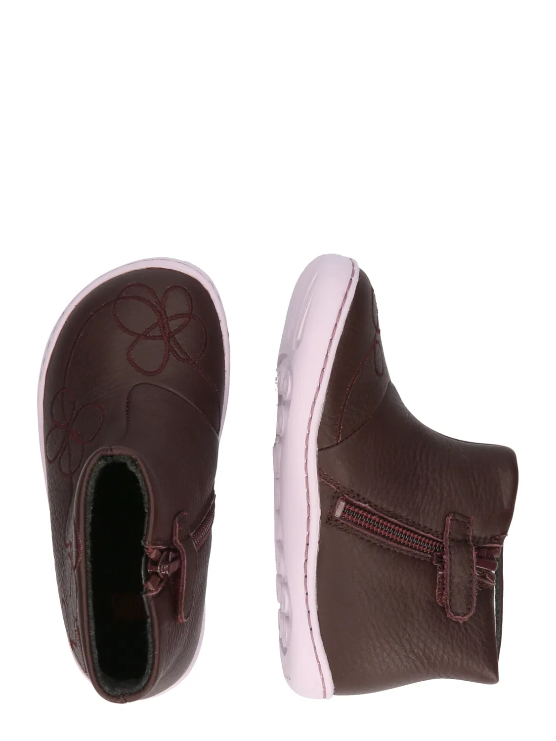 Обувь Camper First-Step Peu Cami Twins в бордовом цвете — фото 2