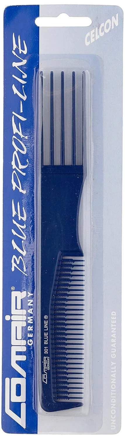 Расческа-вилка для начеса Toupier-Gabelkamm 301 Comair Germany, Blue — фото 2