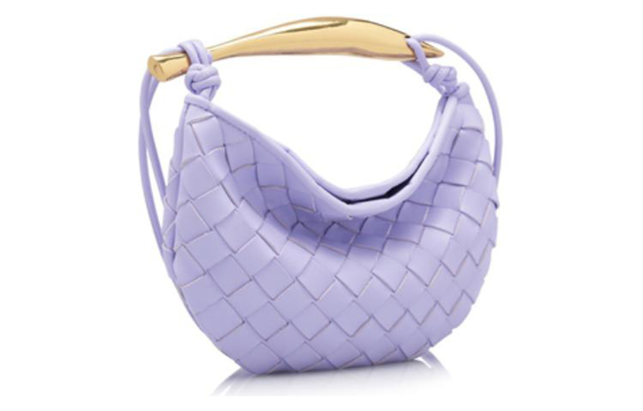 Сумка через плечо из овчины, женская фиолетовая Bottega Veneta — фото 2