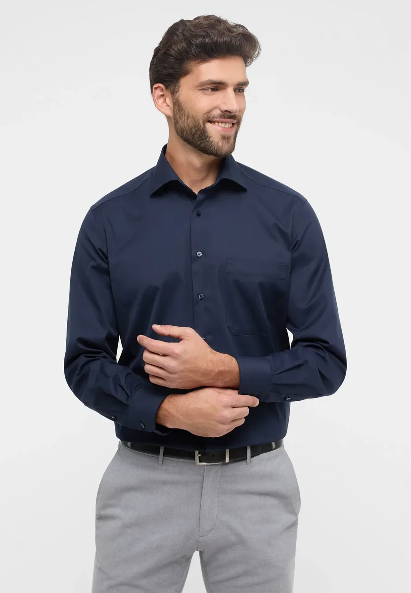 

Рубашка Eterna с длинными рукавами "COMFORT FIT", цвет морской волны