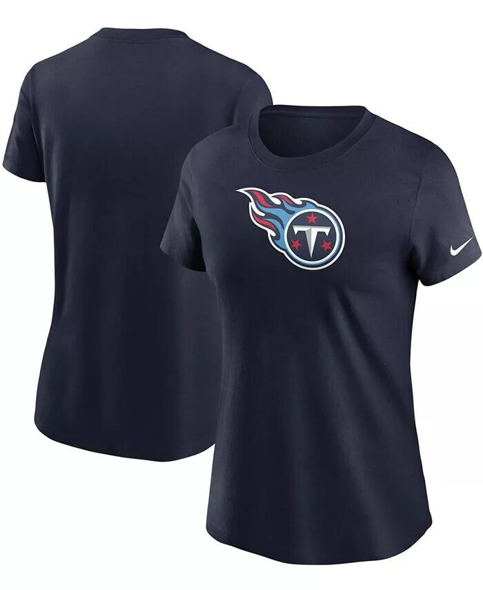 

Женская темно-синяя футболка с логотипом Tennessee Titans Essential Nike