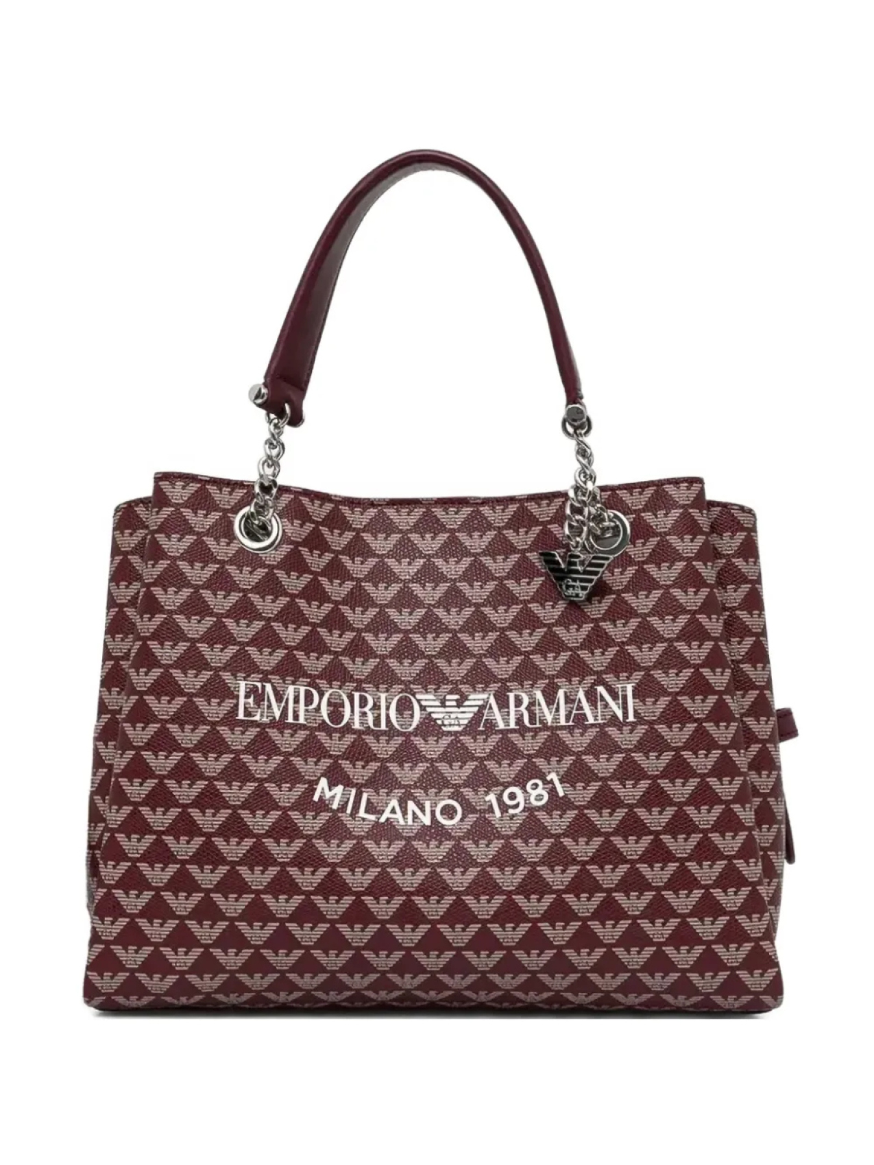 

Сумка-тоут с логотипом Emporio Armani, красный