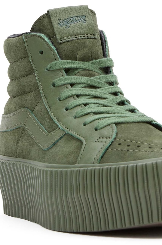 Кроссовки Premium Standards Sk8-Hi Reissue 38 Platform Vans, зеленый — фото 3