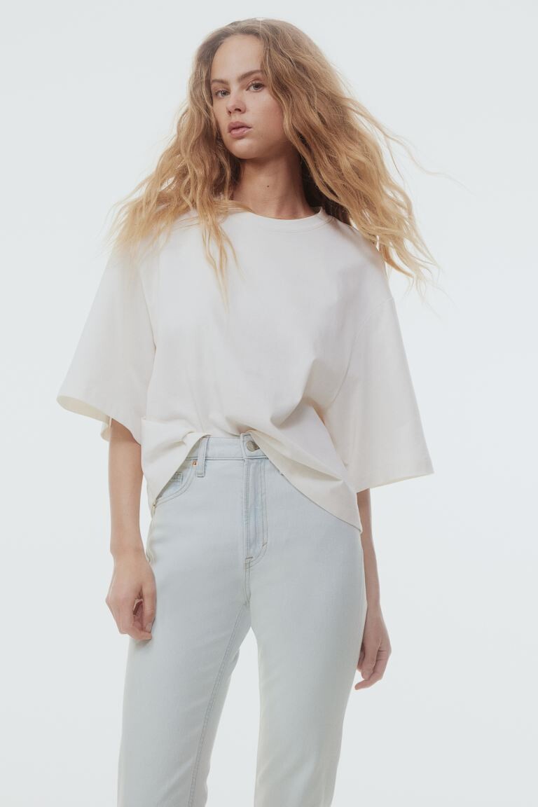 

Узкие прямые высокие джинсы H&M, синий