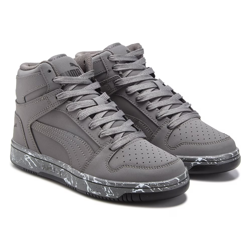

Детские кроссовки высокие Rebound Layup Puma для старших детей, grey/nubuck