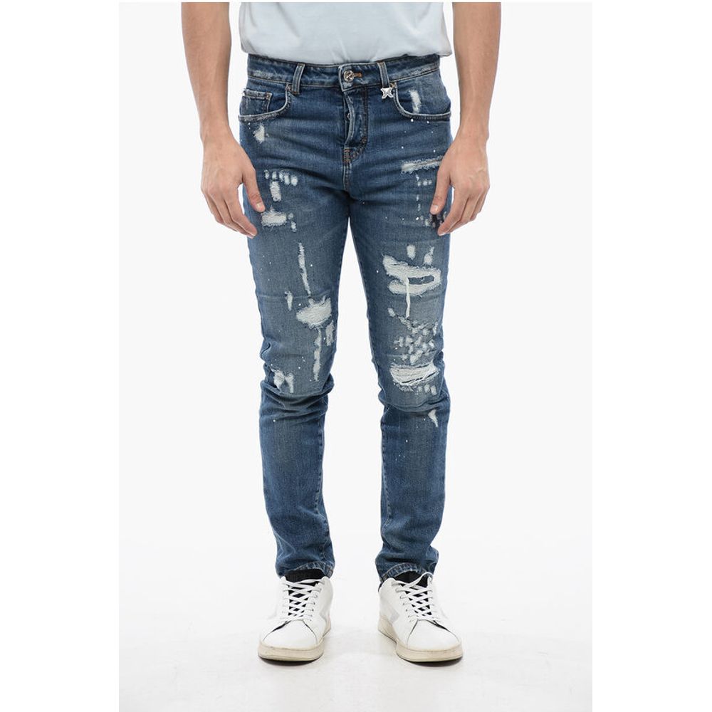 

Джинсы SKY Skinny Fit с эффектом потертости 15 см John Richmond, Blue