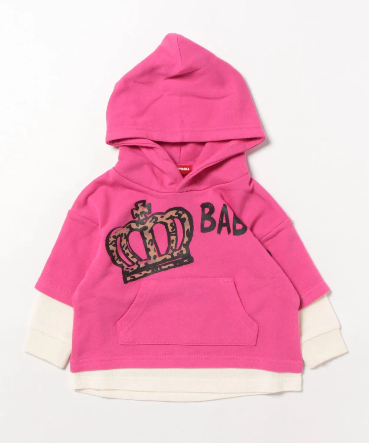 Детская парка слойёная вафельная BABYDOLL 8832K розовая