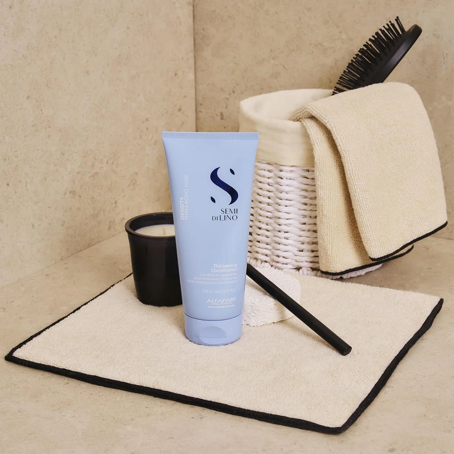 ALFAPARF MILANO Semi di Lino Density Thickening Conditioner - пептиды и амино кислоты для тонких и редких волос, разглаживает, смягчает, придает объем и густоту 191.65 г (1 шт.) — фото 3