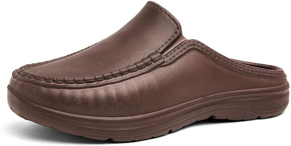 

Мужские сабо, обувь для сада, удобные водонепроницаемые туфли для улицы, нескользящие ходовые туфли Dhovor, коричневый