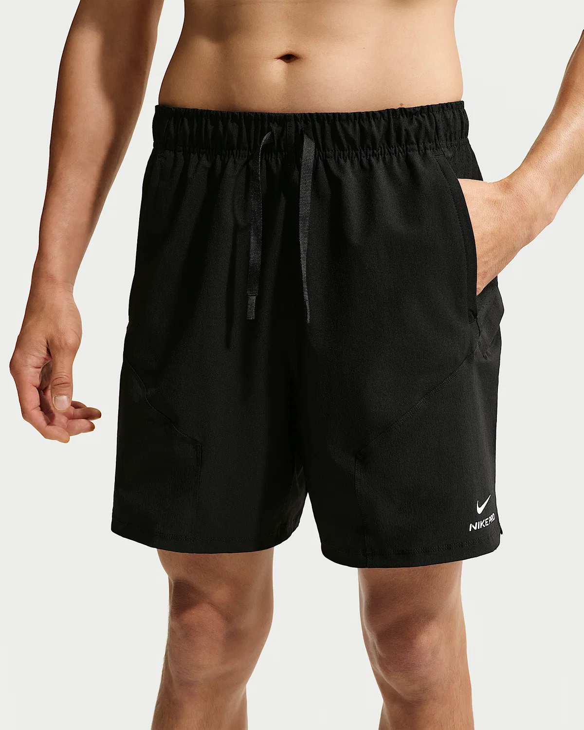 Мужские шорты Nike Pro Training Dri-FIT ADV 6", Black/Black/White — фото 2