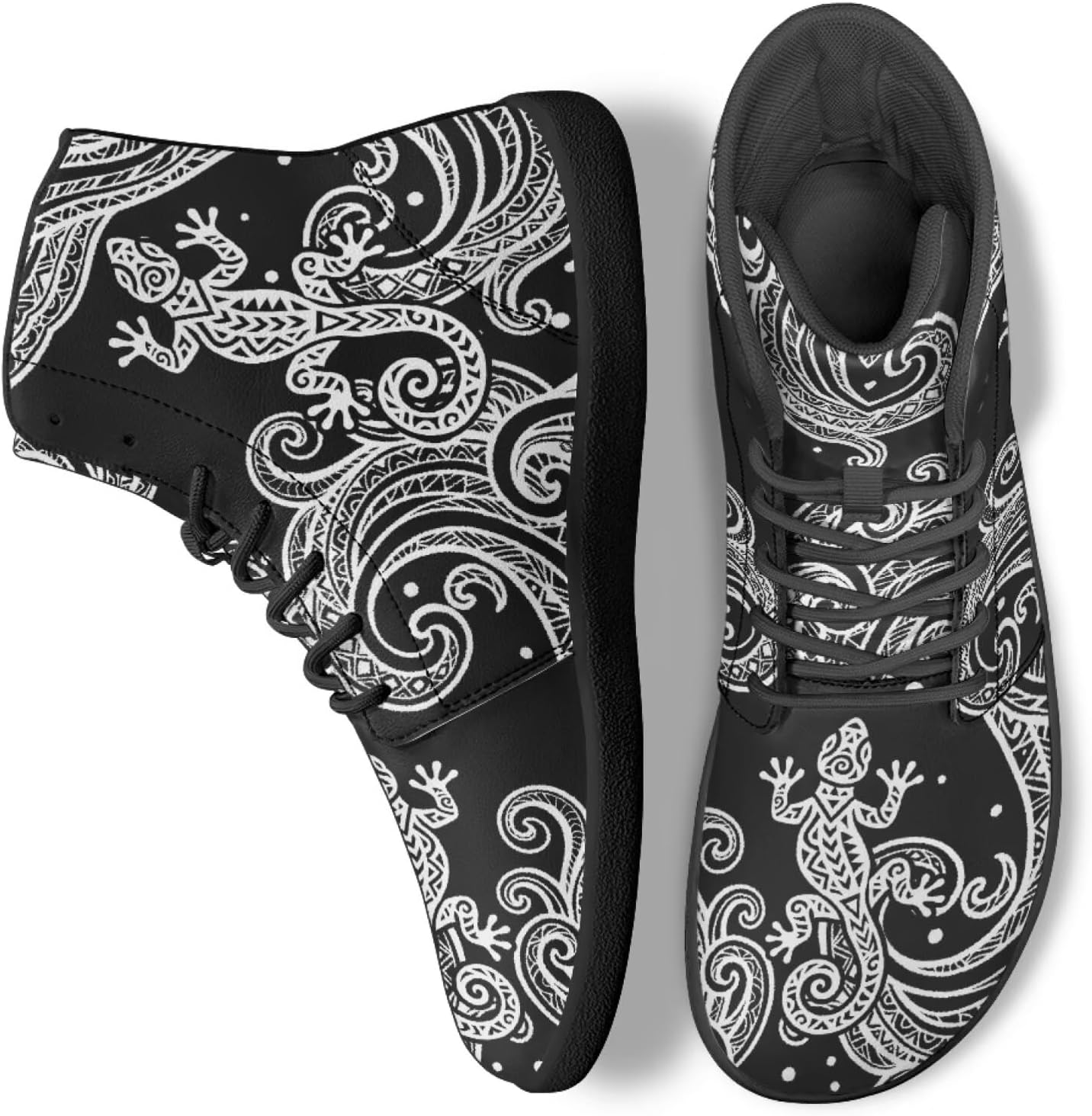 

Кроссовки для ходьбы для женщин и мужчин, противоскользящие, для бега, высокие теннисные спортивные обувь Ecaestolph, черный