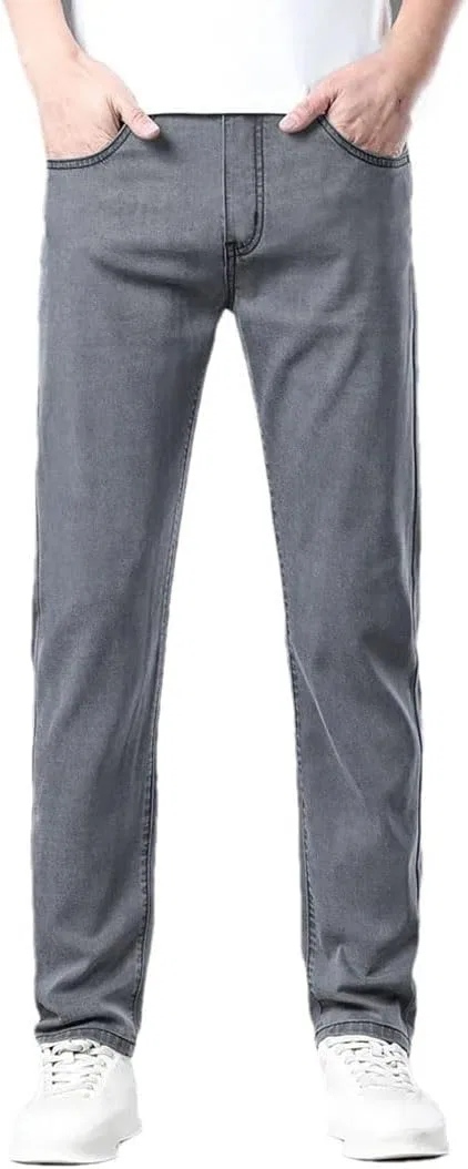 Джинсы прямые дышащие, Gray