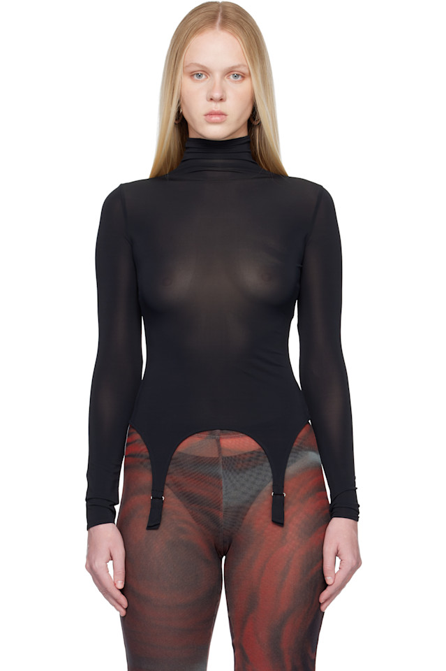 

Jean Paul Gaultier Синий топ "подвязка"