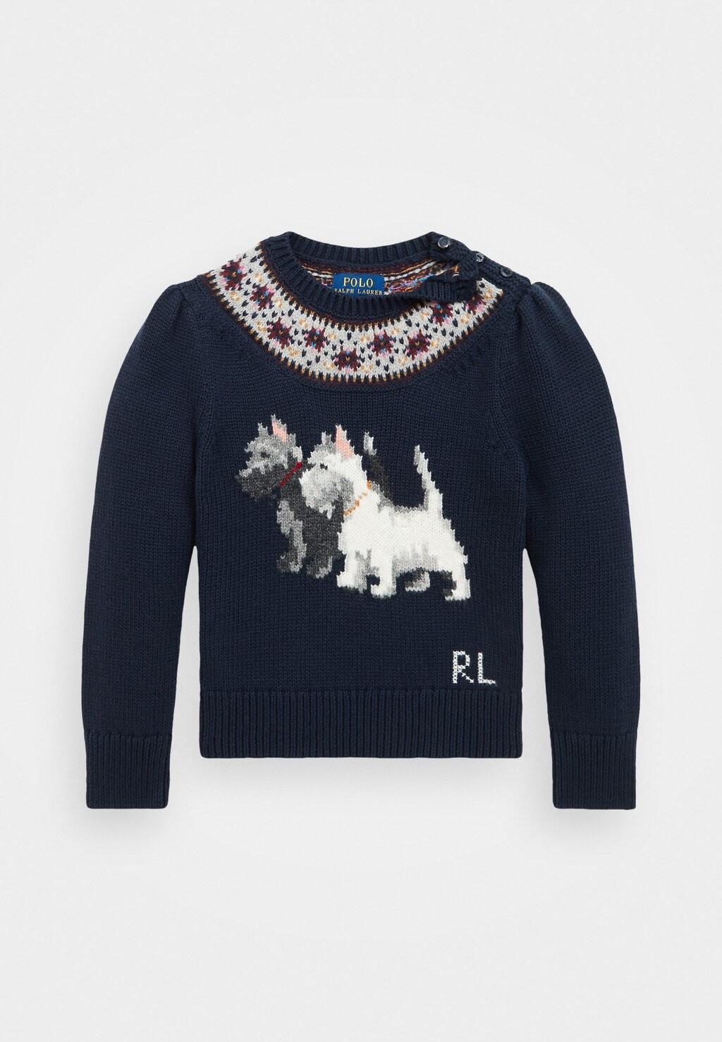 

Джемпер INTARSIA-DOG FAIR ISLE SWEATER Polo Ralph Lauren, темно-синий