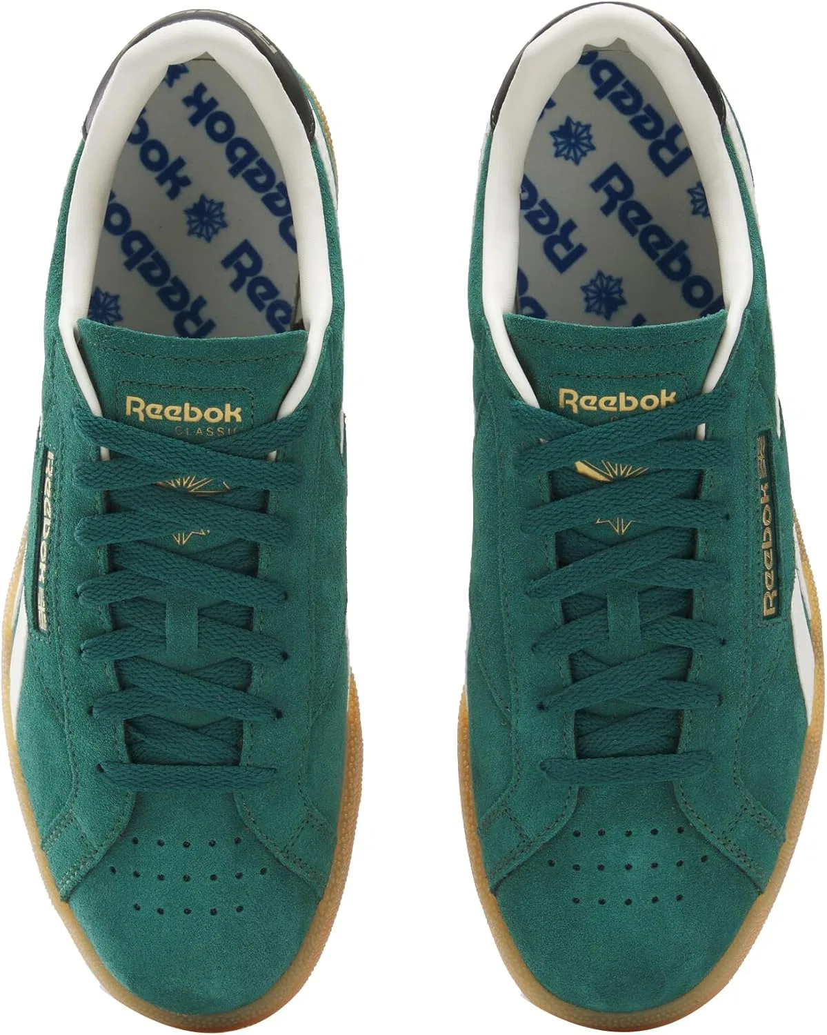 Кроссовки теннисные Reebok, цвет Collegiate Green Black Gum — фото 3