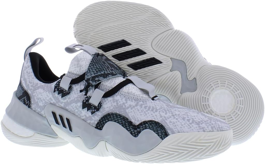 Кроссовки adidas Trae Young 1 для мужчин, белый/черный/серый/светло-серый — фото 2