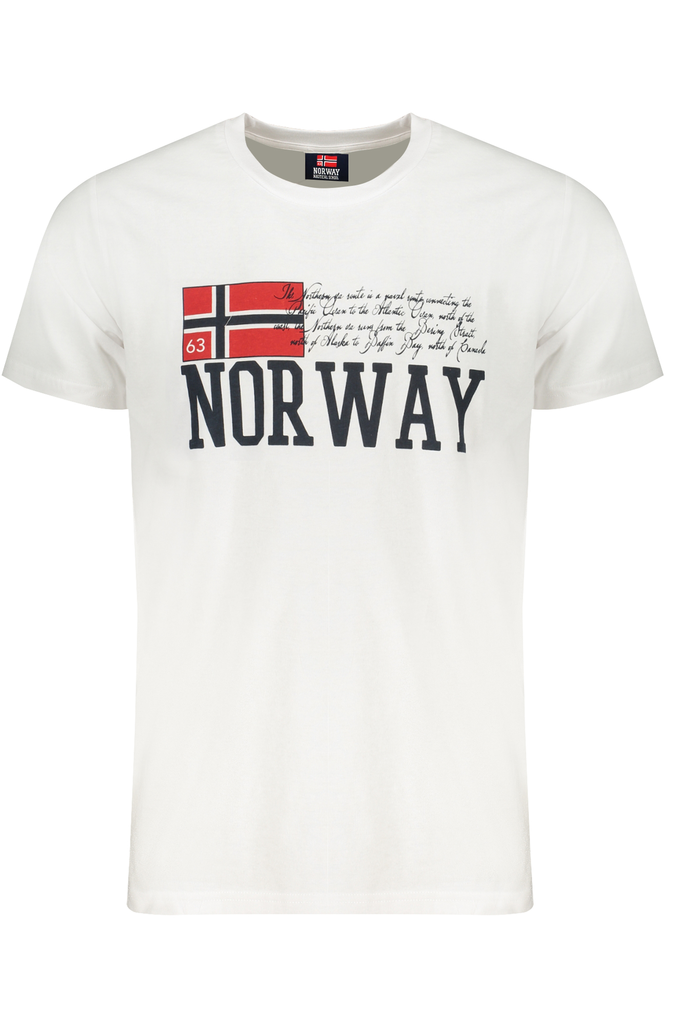 

Футболка мужская Norway 1963 хлопковая с коротким рукавом и принтом, белый