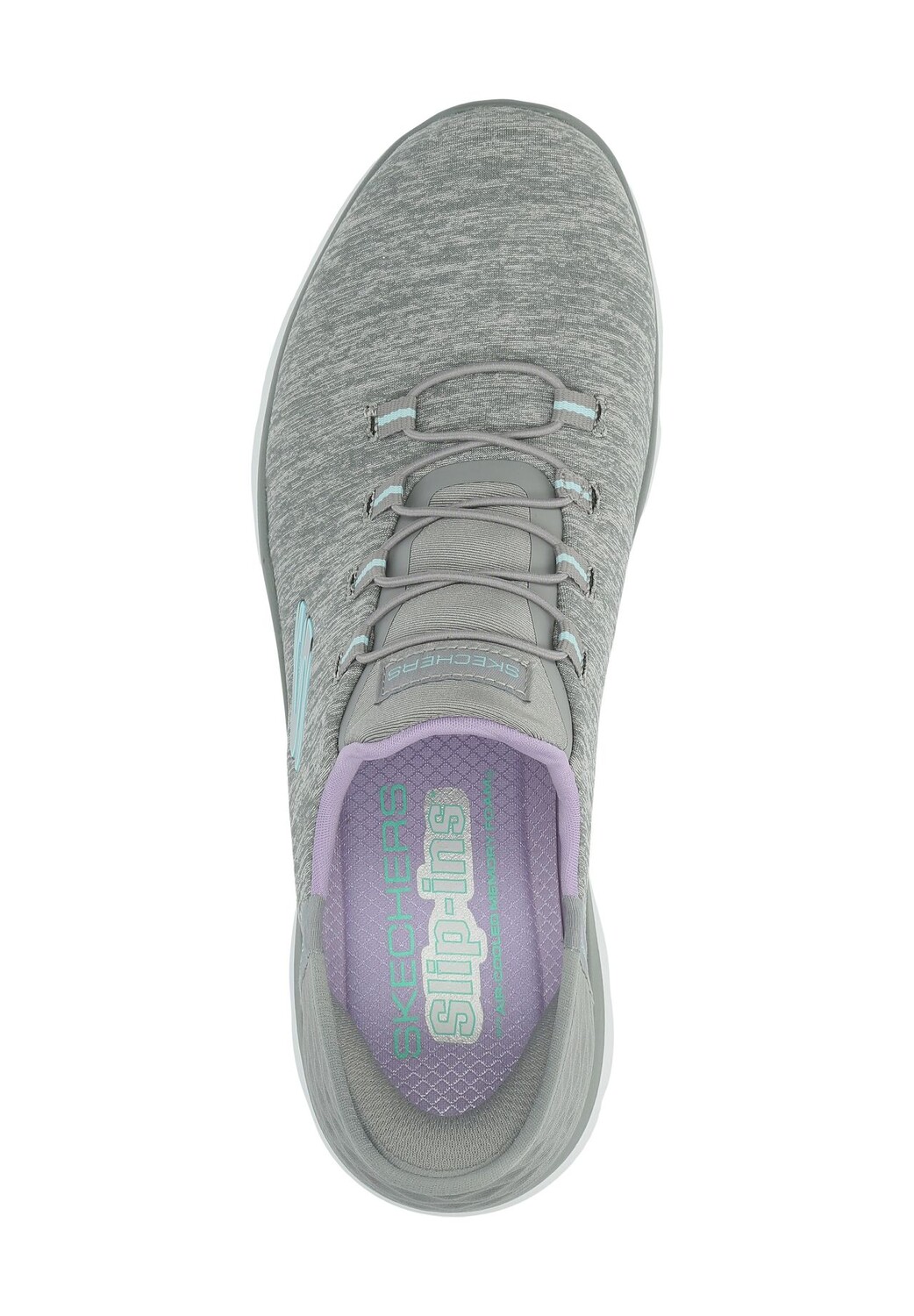 Женские слипоны Summits с амортизацией Dazzling Haze, которые можно стирать в машине SKECHERS, цвет Gray Mesh Multi — фото 2