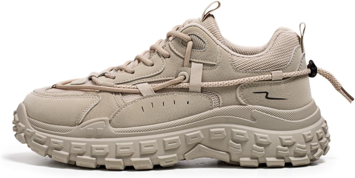 

Мужские дорожные кроссовки GSIGUL, легкие прогулочные кроссовки, амортизирующие мужские кроссовки, спортивно-повседневная обувь для мужчин, бежевый