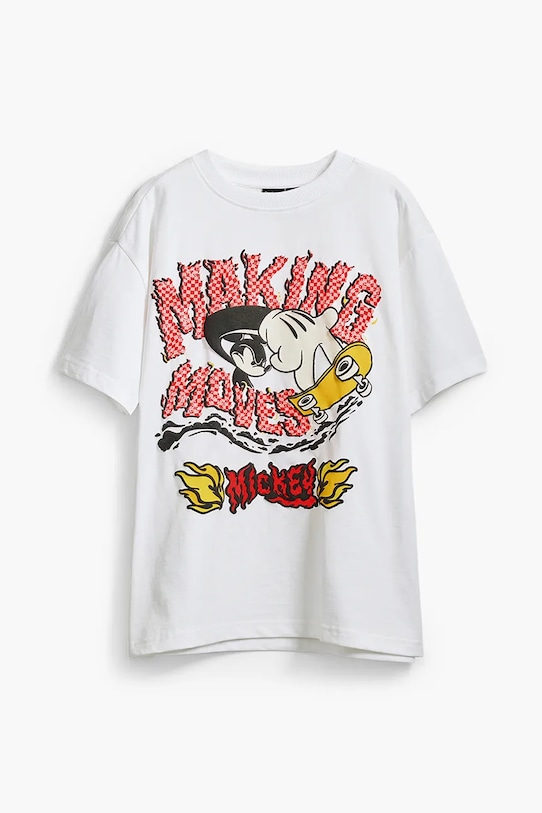Детская хлопковая футболка Disney Desigual, белый — фото 2