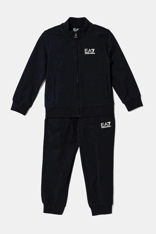 

Детский хлопковый спортивный костюм Ea7 Emporio Armani, темно-синий