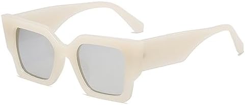 

Ретро-солнцезащитные очки неправильной формы для женщин, белые, с защитой от УФ-излучения UV400; мужские солнцезащитные очки с многоугольным леопардовым принтом MTZJH, Jelly White Silver