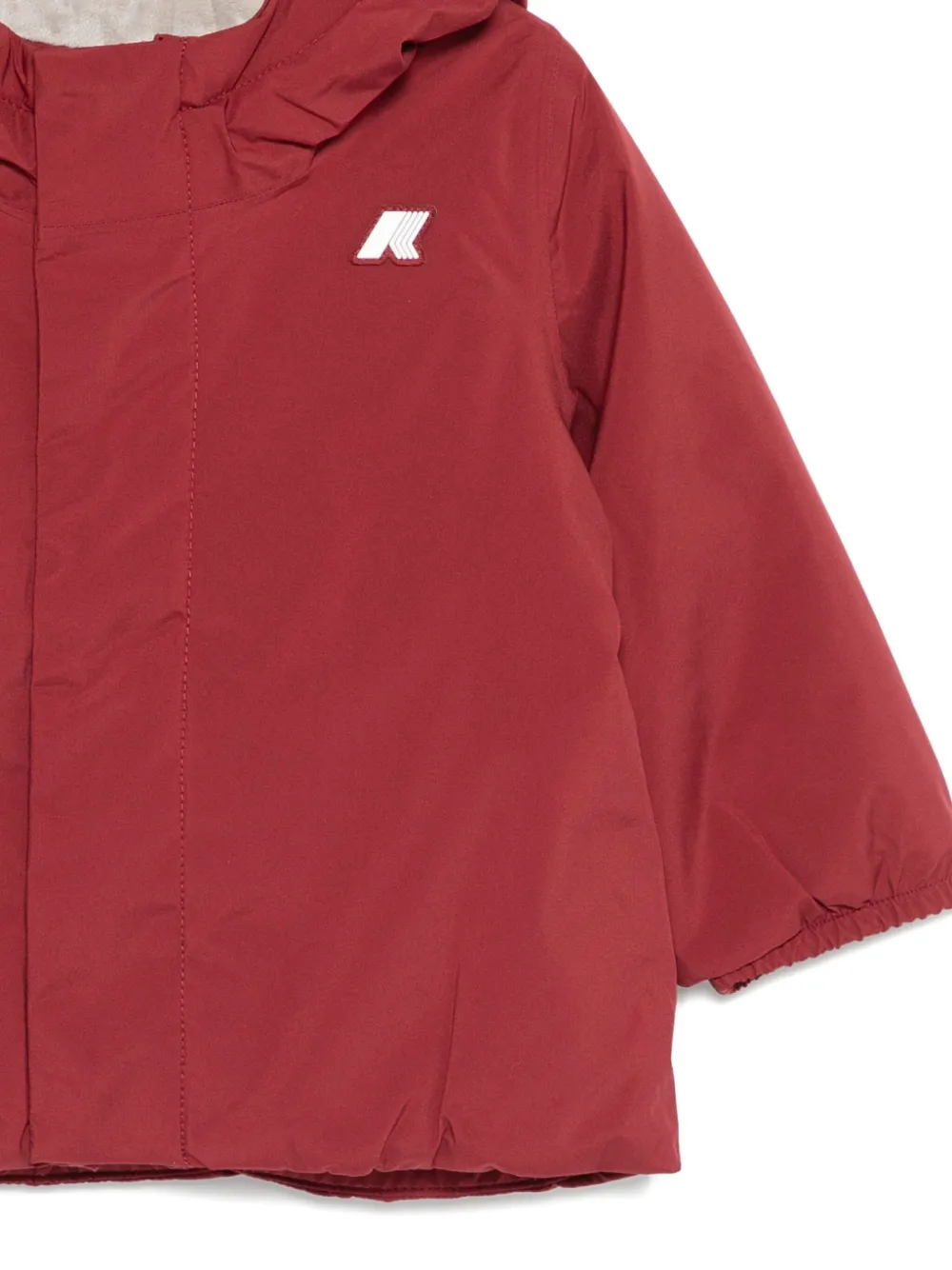 Куртка с капюшоном и нашивкой с логотипом K Way Kids, красный — фото 3