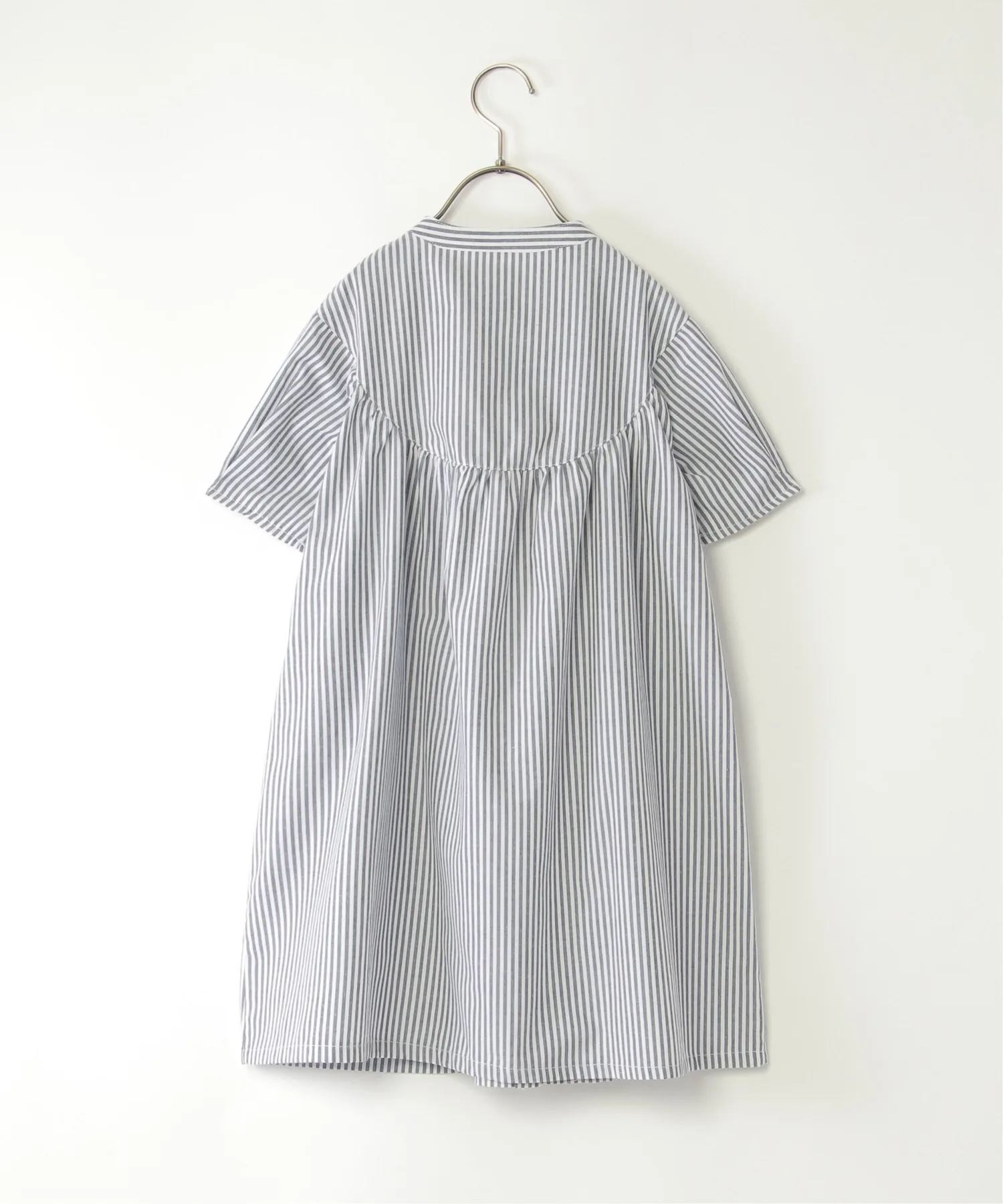Детское платье-рубашка с передним разрезом ikka Front Open Dress зеленое — фото 4