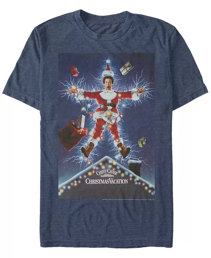 

Мужская футболка с коротким рукавом National Lampoon Christmas Vacation Lampoon Poster Fifth Sun, синий