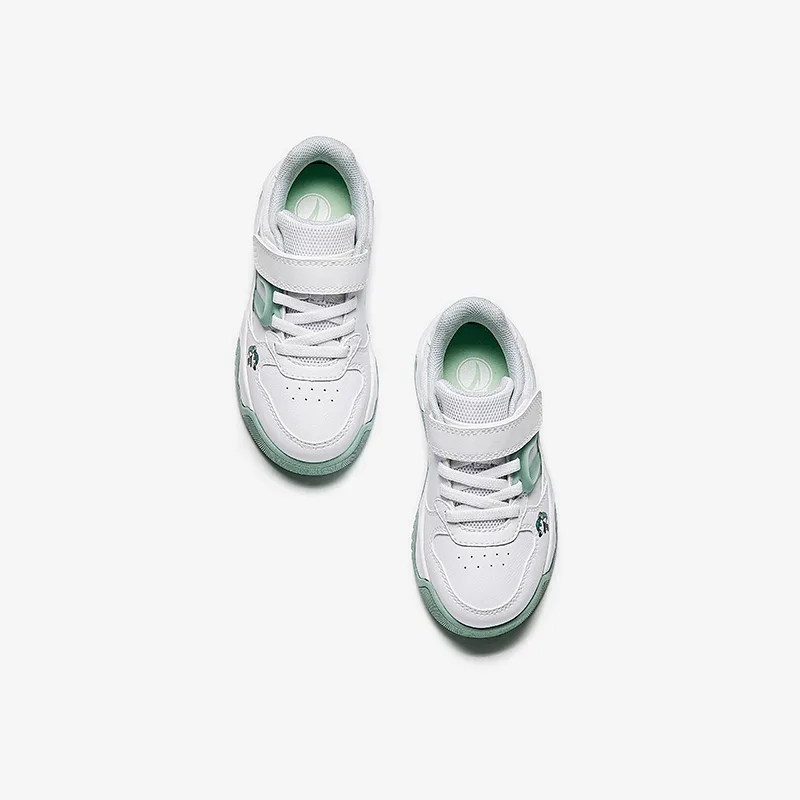 Antakids Детские скейтерские кроссовки Milkshake Slip Resistant Abrasion Resistant Low top White/Antique Moss Green — фото 4